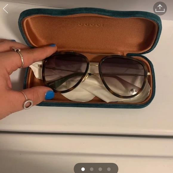 Gucci Aviator Metal Sunglasses main image 3